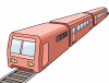 Illustration von einem rotem Zug.